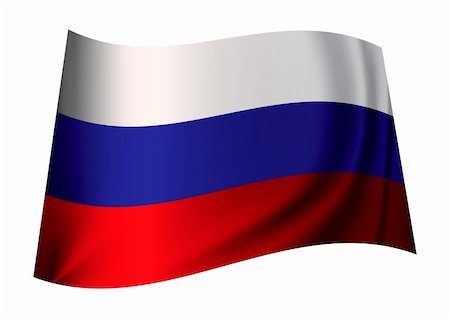 Flag of russia in red white and blue colours fluttering Stock Photo - Budget Royalty-Free & Subscription, Code: 400-04211665