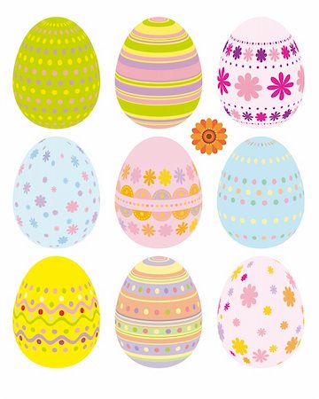 simsearch:400-04747052,k - Set of Easter eggs - an illustration for your design project. Stock Photo - Budget Royalty-Free & Subscription, Code: 400-04211726