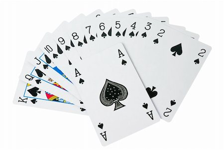 simsearch:400-04382425,k - Playing cards isolated on a white background. Stock Photo - Budget Royalty-Free & Subscription, Code: 400-04212010