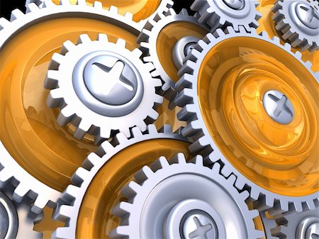 simsearch:400-04202644,k - abstract 3d illustration of gear wheels Stock Photo - Budget Royalty-Free & Subscription, Code: 400-04212048