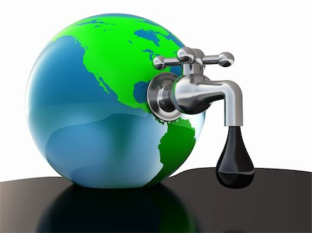 simsearch:400-05073128,k - 3d illustration of oil faucet in earth globe, over white background Fotografie stock - Microstock e Abbonamento, Codice: 400-04212102