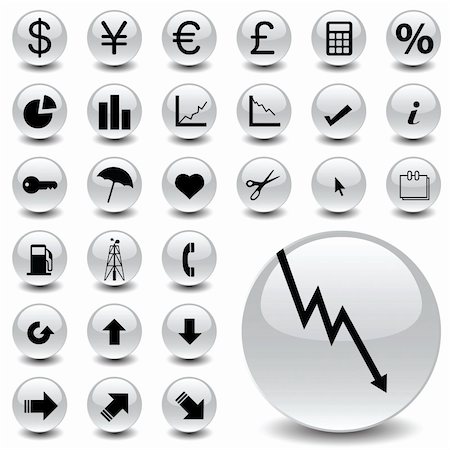 vector set of finance icons Stock Photo - Budget Royalty-Free & Subscription, Code: 400-04212118