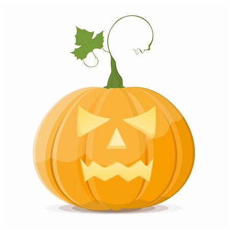 simsearch:400-05709481,k - Halloween Pumpkin vegetable fruit isolated on white background. Vector. EPS8 Stock Photo - Budget Royalty-Free & Subscription, Code: 400-04212417