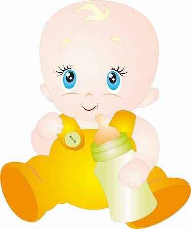 pictures of baby eating dinner with family - Baby vector. To see similar, please VISIT MY PORTFOLIO Stock Photo - Budget Royalty-Free & Subscription, Code: 400-04212969