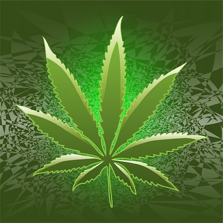 rastafarian - Illustration of marijuana as a symbol of relaxation. Stock Photo - Budget Royalty-Free & Subscription, Code: 400-04213143