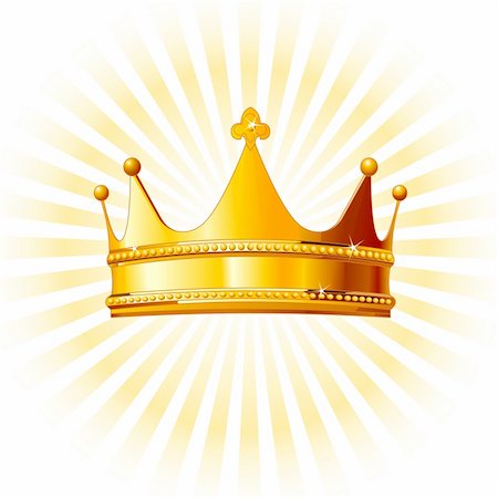 simsearch:693-06022196,k - Beautiful shining golden crown  on glowing  background Foto de stock - Super Valor sin royalties y Suscripción, Código: 400-04213195