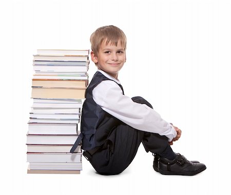 simsearch:400-05178086,k - Boy and books isolated on a white background Photographie de stock - Aubaine LD & Abonnement, Code: 400-04213211
