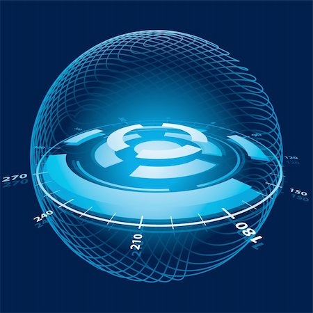 science fantasy - Fantasy Space Navigation Sphere. Vector Illustration Stock Photo - Budget Royalty-Free & Subscription, Code: 400-04213255