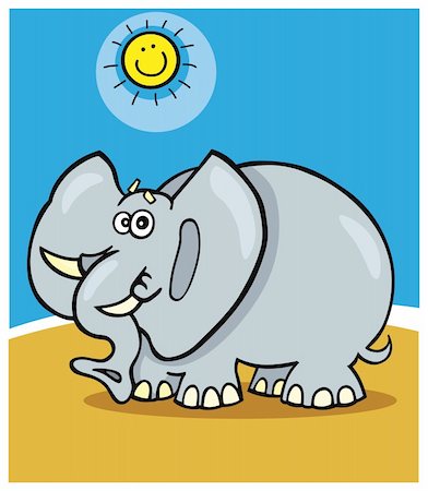 simsearch:400-04717503,k - Illustration of funny african elephant Stockbilder - Microstock & Abonnement, Bildnummer: 400-04213488