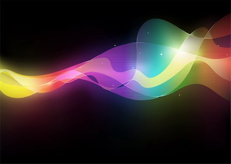 simsearch:400-04182048,k - Vector illustration of abstract background with color blurred magic neon light curved lines Fotografie stock - Microstock e Abbonamento, Codice: 400-04213616