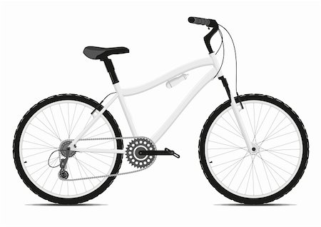 simsearch:400-06766246,k - Bicycle on a white background. Vector illustration. EPS8 Stock Photo - Budget Royalty-Free & Subscription, Code: 400-04213639