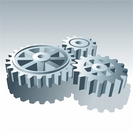 simsearch:400-09089843,k - Metal Set of Operation Gears. Vector Illustration. Stock Photo - Budget Royalty-Free & Subscription, Code: 400-04213675