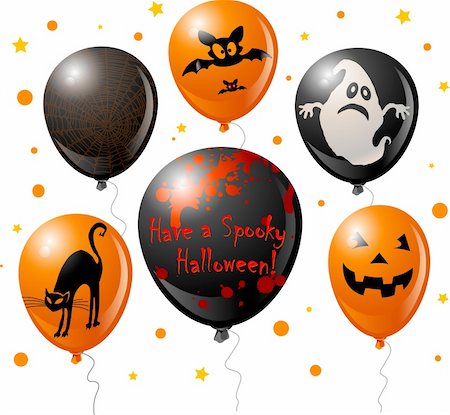 simsearch:400-04256880,k - Halloween balloon set for your design Fotografie stock - Microstock e Abbonamento, Codice: 400-04213715