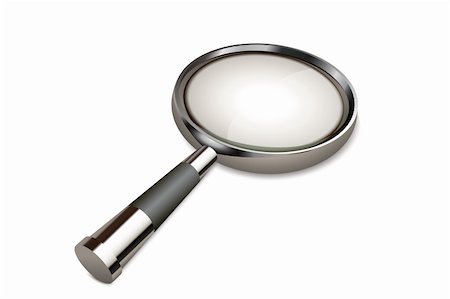 detective at the crime scene - illustration of vector magnifying glass on an isolated background Stock Photo - Budget Royalty-Free & Subscription, Code: 400-04213723