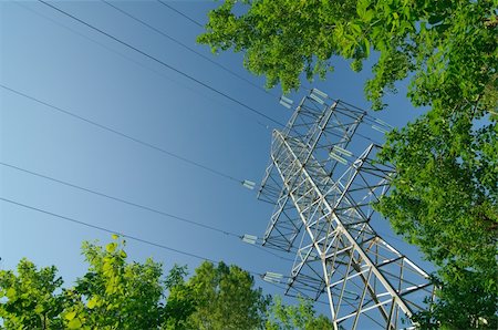 electricity pole silhouette - Electrical tower over sky Foto de stock - Super Valor sin royalties y Suscripción, Código: 400-04213740