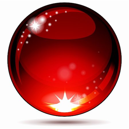 Red glossy sphere isolated on white. Stock Photo - Budget Royalty-Free & Subscription, Code: 400-04224172