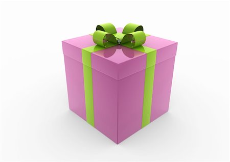 simsearch:400-04234530,k - 3d green pink gift box isolated on white background Stock Photo - Budget Royalty-Free & Subscription, Code: 400-04224317