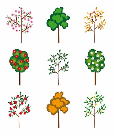 simsearch:400-05901134,k - The collection of trees for design. Vector illustration. Vector art in Adobe illustrator EPS format, compressed in a zip file. The different graphics are all on separate layers so they can easily be moved or edited individually. The document can be scaled to any size without loss of quality. Stock Photo - Budget Royalty-Free & Subscription, Code: 400-04224370