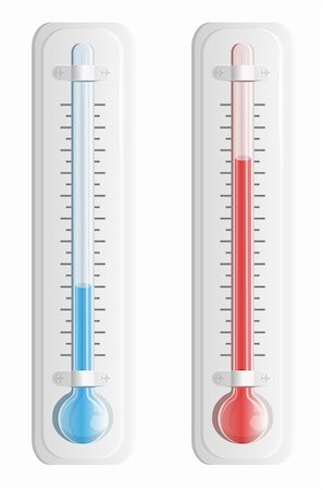 freezing thermometer - Thermometer measuring hot and cold temperature. Vector. EPS8 Stock Photo - Budget Royalty-Free & Subscription, Code: 400-04224428