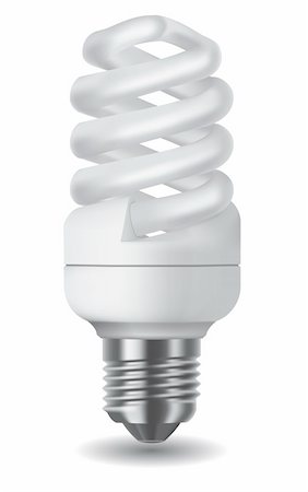 simsearch:400-04366277,k - Illustration of an energy saving compact fluorescent light bulb Stock Photo - Budget Royalty-Free & Subscription, Code: 400-04224556