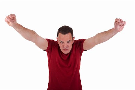 simsearch:400-04575209,k - Portrait of a happy  man with his arms raised Foto de stock - Royalty-Free Super Valor e Assinatura, Número: 400-04224582