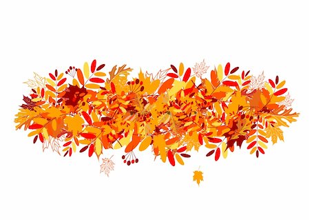 Autumn leaves background for your design Stock Photo - Budget Royalty-Free & Subscription, Code: 400-04224740