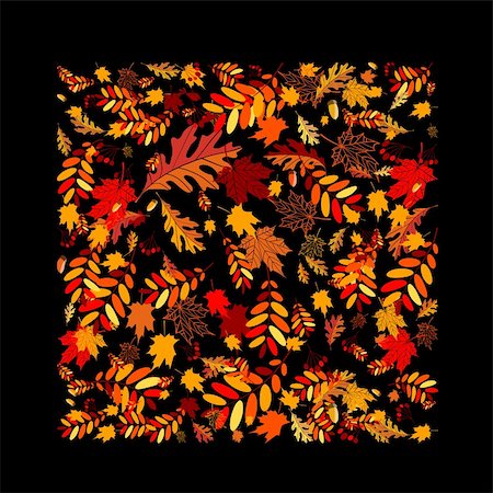 Autumn leaves background for your design Stock Photo - Budget Royalty-Free & Subscription, Code: 400-04224741