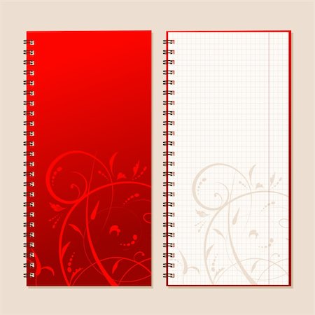 simsearch:400-07250830,k - Notebook cover and page for your design Foto de stock - Royalty-Free Super Valor e Assinatura, Número: 400-04224802