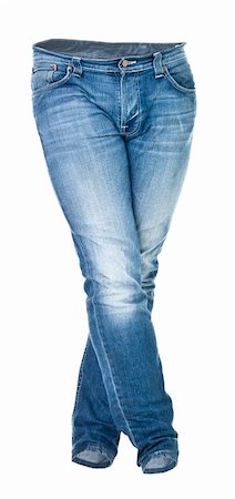 simsearch:400-04225197,k - Worn blue jeans isolated on white background Stock Photo - Budget Royalty-Free & Subscription, Code: 400-04225195