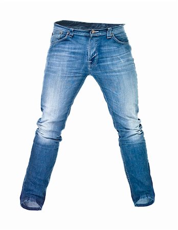 simsearch:400-04225197,k - Worn blue jeans isolated on white background Stock Photo - Budget Royalty-Free & Subscription, Code: 400-04225192