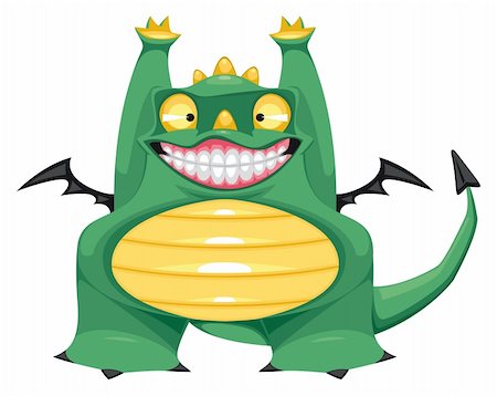 simsearch:400-04184143,k - Funny baby dragon. Vector isolated cartoon character Fotografie stock - Microstock e Abbonamento, Codice: 400-04225253