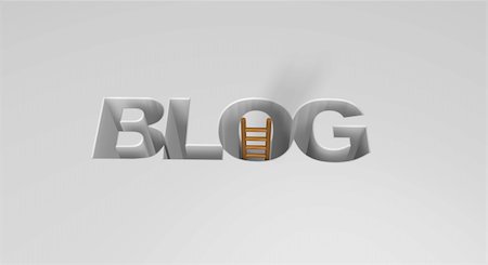 simsearch:400-04741714,k - the word blog and a ladder - 3d illustration Stockbilder - Microstock & Abonnement, Bildnummer: 400-04225402