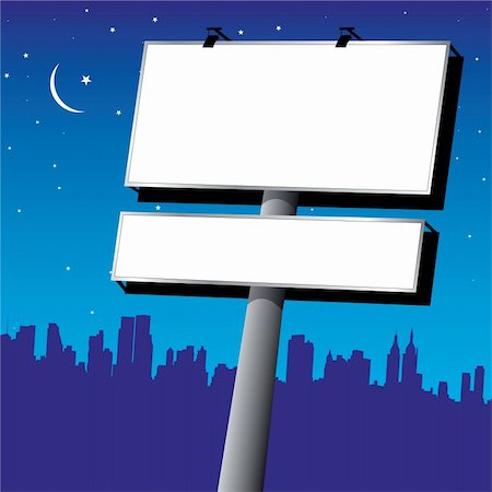 vector illustration of an outdoor billboard Stock Photo - Budget Royalty-Free & Subscription, Code: 400-04225438