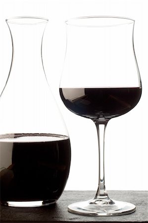 wineglass and decanter in vertical composition Foto de stock - Royalty-Free Super Valor e Assinatura, Número: 400-04225464