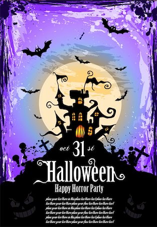 simsearch:400-05680756,k - Suggestive Halloween Party Flyer for Entertainment Night Event Stock Photo - Budget Royalty-Free & Subscription, Code: 400-04225476