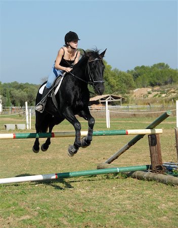 simsearch:400-04256024,k - young teenager and her  horse in training of jumping competition Stock Photo - Budget Royalty-Free & Subscription, Code: 400-04225506