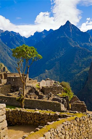 simsearch:400-04625051,k - Ruins of stone houses at Machu Picchu, Peru Fotografie stock - Microstock e Abbonamento, Codice: 400-04225739