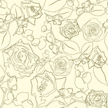 simsearch:400-05255140,k - seamless floral texture,   this  illustration may be useful  as designer work Stockbilder - Microstock & Abonnement, Bildnummer: 400-04225804