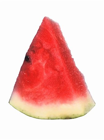 red water melon - slice of watermelon, isolated on white Photographie de stock - Aubaine LD & Abonnement, Code: 400-04225866