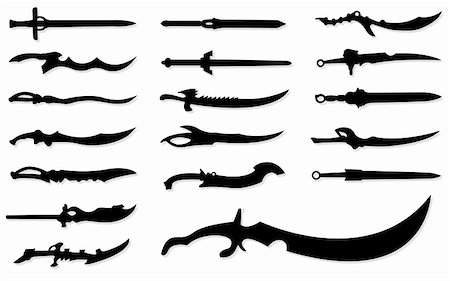 daggers designs - vector set of ancient swords Stock Photo - Budget Royalty-Free & Subscription, Code: 400-04226005