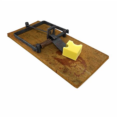 simsearch:400-03992981,k - 3d render of a mouse trap with cheese Foto de stock - Super Valor sin royalties y Suscripción, Código: 400-04226074