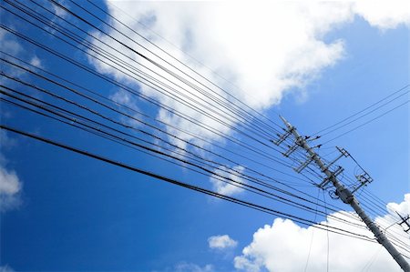 electricity pole silhouette - power line Foto de stock - Super Valor sin royalties y Suscripción, Código: 400-04226378