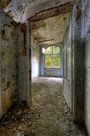 dark hospital hall - The old hospital complex in Beelitz near Berlin which is abandoned since 1994 Stock Photo - Budget Royalty-Free & Subscription, Code: 400-04226513