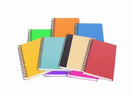 simsearch:400-05901369,k - Color notebooks isolated on white Stock Photo - Budget Royalty-Free & Subscription, Code: 400-04226537