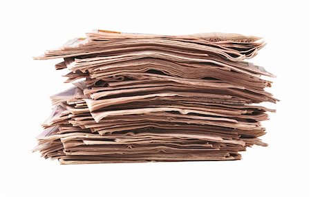 simsearch:400-06568755,k - Many newspaper isolated on white background Stock Photo - Budget Royalty-Free & Subscription, Code: 400-04226556