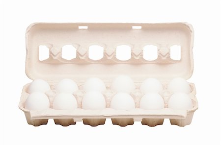 simsearch:400-04313912,k - white eggs in box isolated on white background Stockbilder - Microstock & Abonnement, Bildnummer: 400-04226566