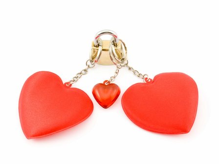 simsearch:400-04900039,k - Three hearts on the lock. Stock Photo - Budget Royalty-Free & Subscription, Code: 400-04226644