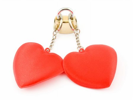 simsearch:400-04900039,k - Two hearts on the lock Stock Photo - Budget Royalty-Free & Subscription, Code: 400-04226640