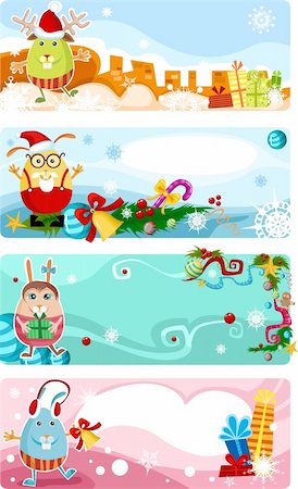 vector illustration of a christmas card Stock Photo - Budget Royalty-Free & Subscription, Code: 400-04226774