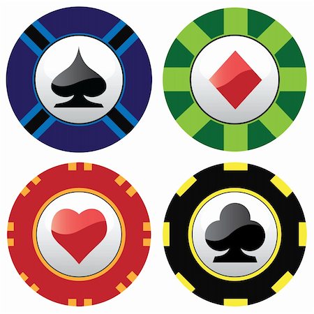 simsearch:400-07314049,k - vector set of some gambling chips Photographie de stock - Aubaine LD & Abonnement, Code: 400-04226787